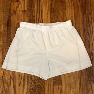 Nike dri-fit white running shorts